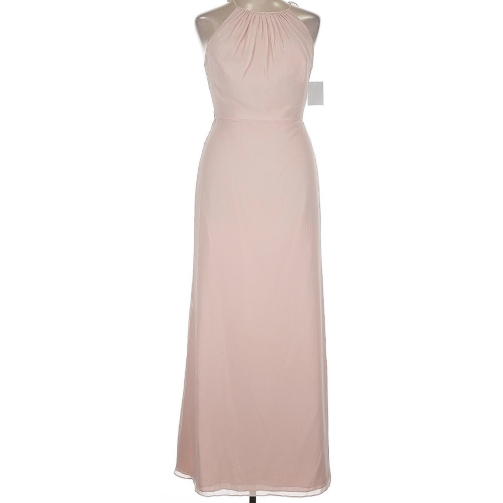 Dessy Collection Elegant Pink Chiffon Dress